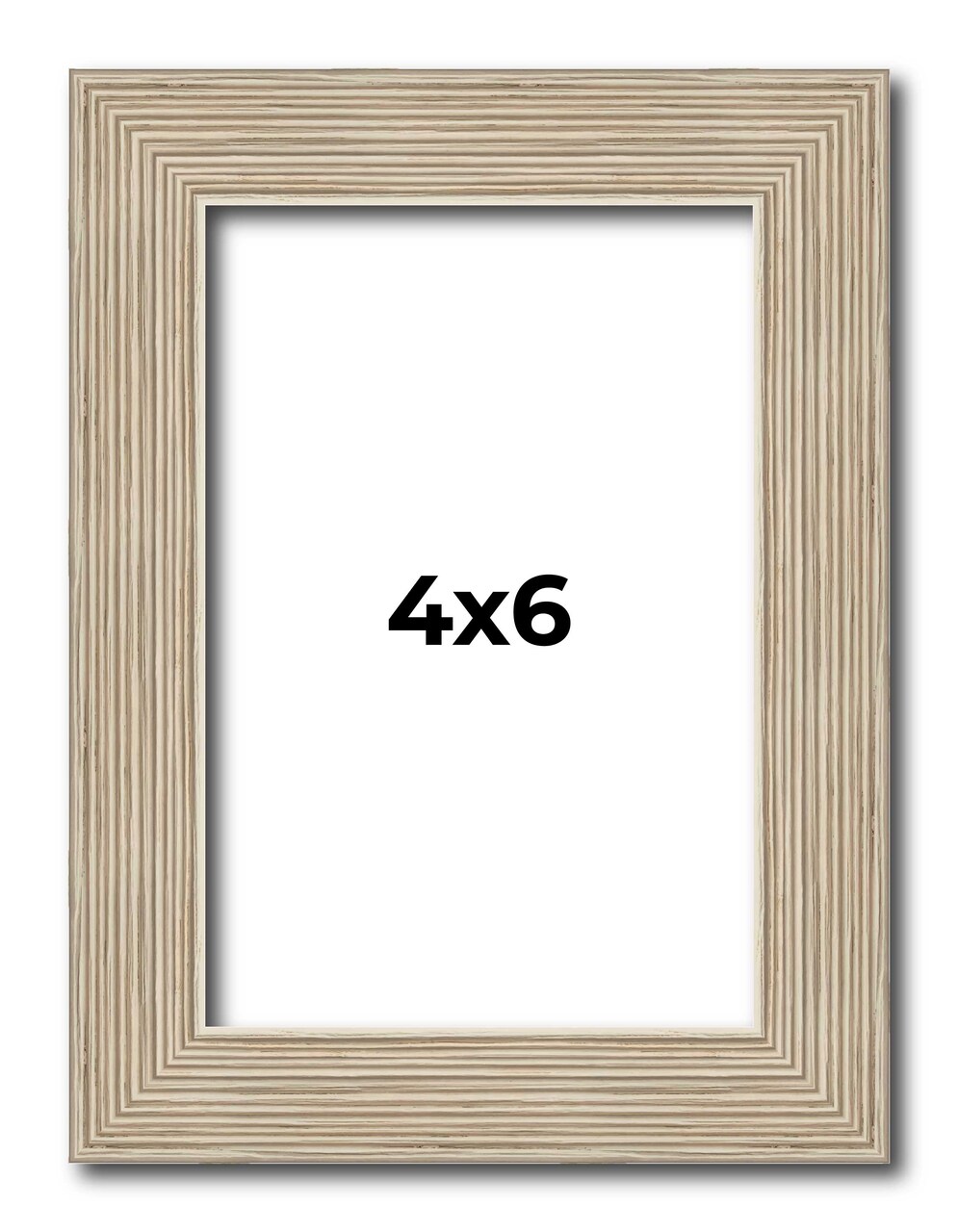 4x6 Thin Barnwood Picture Frame with UV-Resistant Acrylic & Acid Free Backing, Available in 2 Paint Finishes - Grey and Black